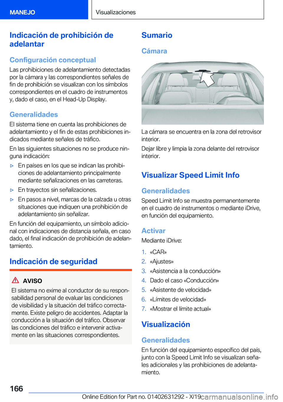 BMW M8 2020  Manuales de Empleo (in Spanish) �I�n�d�i�c�a�c�i�