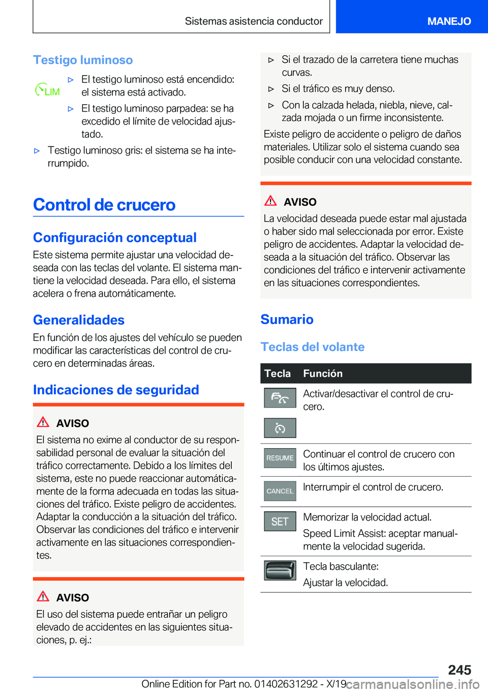 BMW M8 2020  Manuales de Empleo (in Spanish) �T�e�s�t�i�g�o��l�u�m�i�n�o�s�ox�E�l��t�e�s�t�i�g�o��l�u�m�i�n�o�s�o��e�s�t�