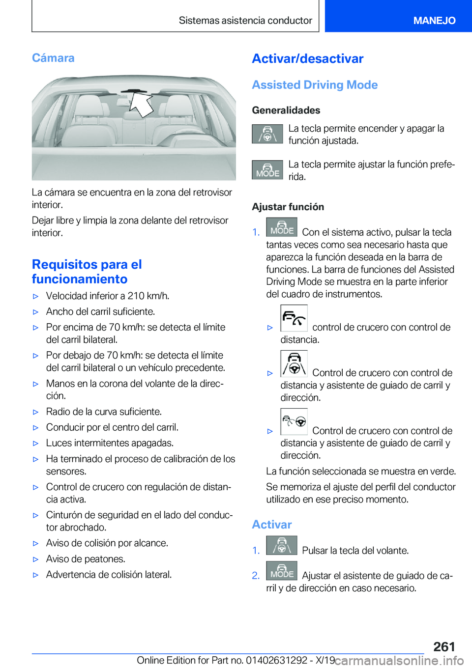 BMW M8 2020  Manuales de Empleo (in Spanish) �C�