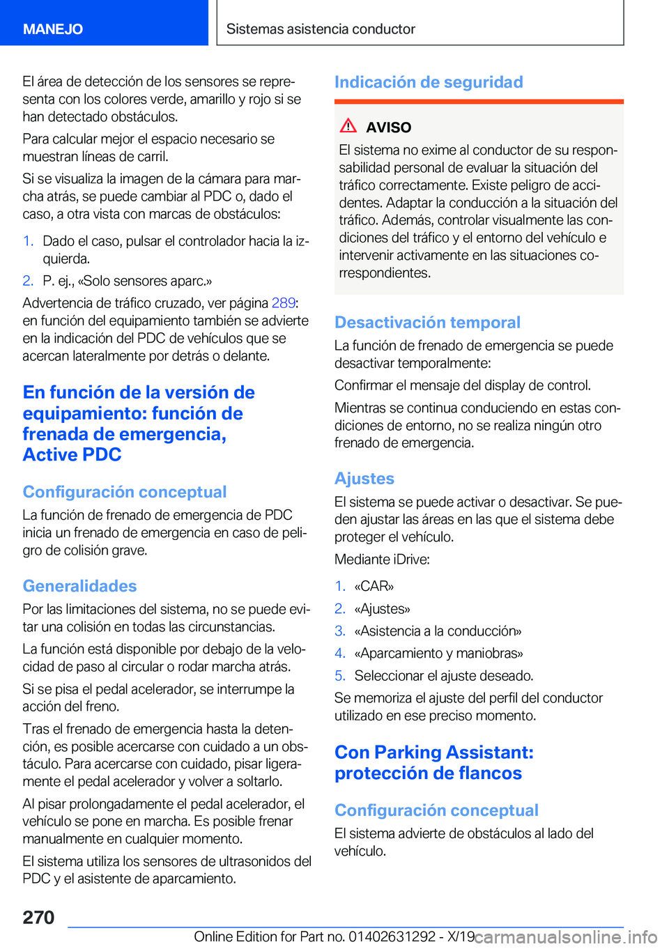 BMW M8 2020  Manuales de Empleo (in Spanish) �E�l��