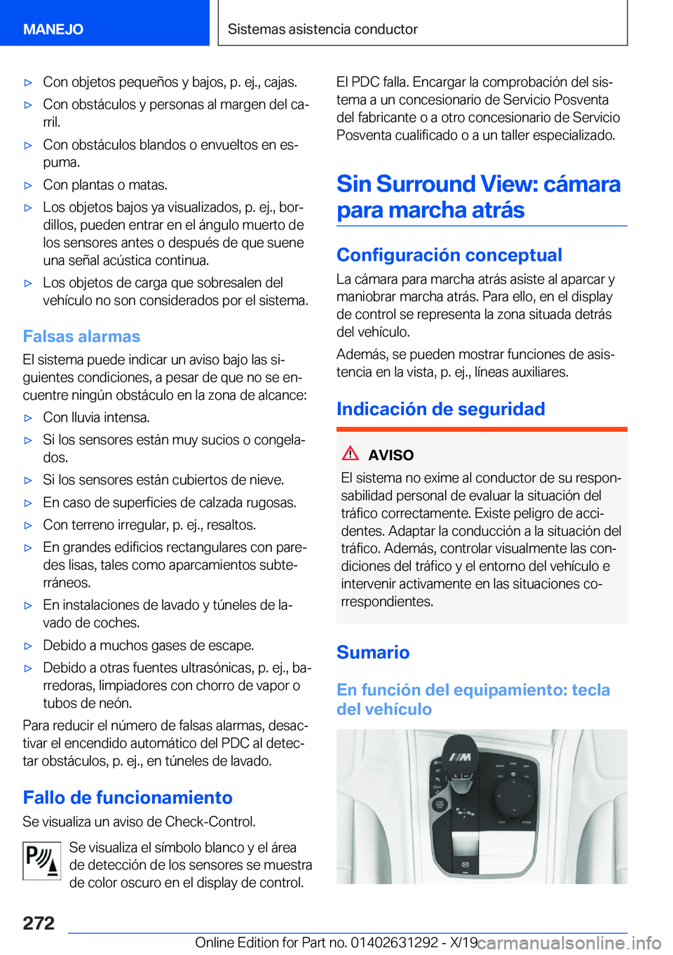 BMW M8 2020  Manuales de Empleo (in Spanish) x�C�o�n��o�b�j�e�t�o�s��p�e�q�u�e�