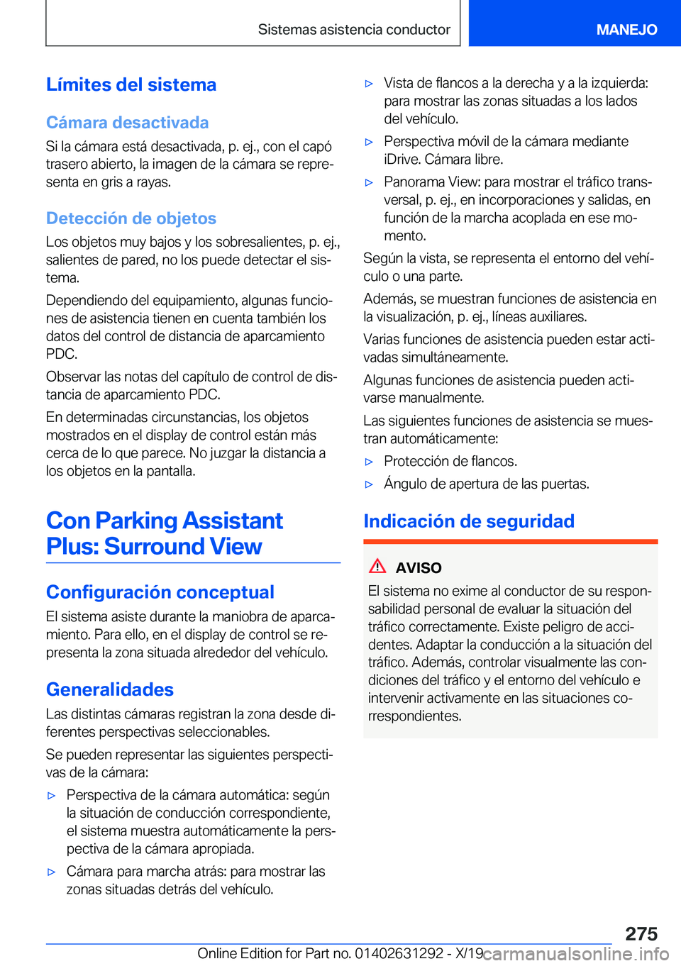 BMW M8 2020  Manuales de Empleo (in Spanish) �L�