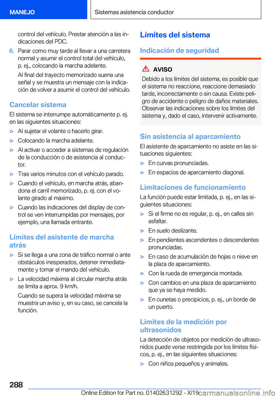 BMW M8 2020  Manuales de Empleo (in Spanish) �c�o�n�t�r�o�l��d�e�l��v�e�h�