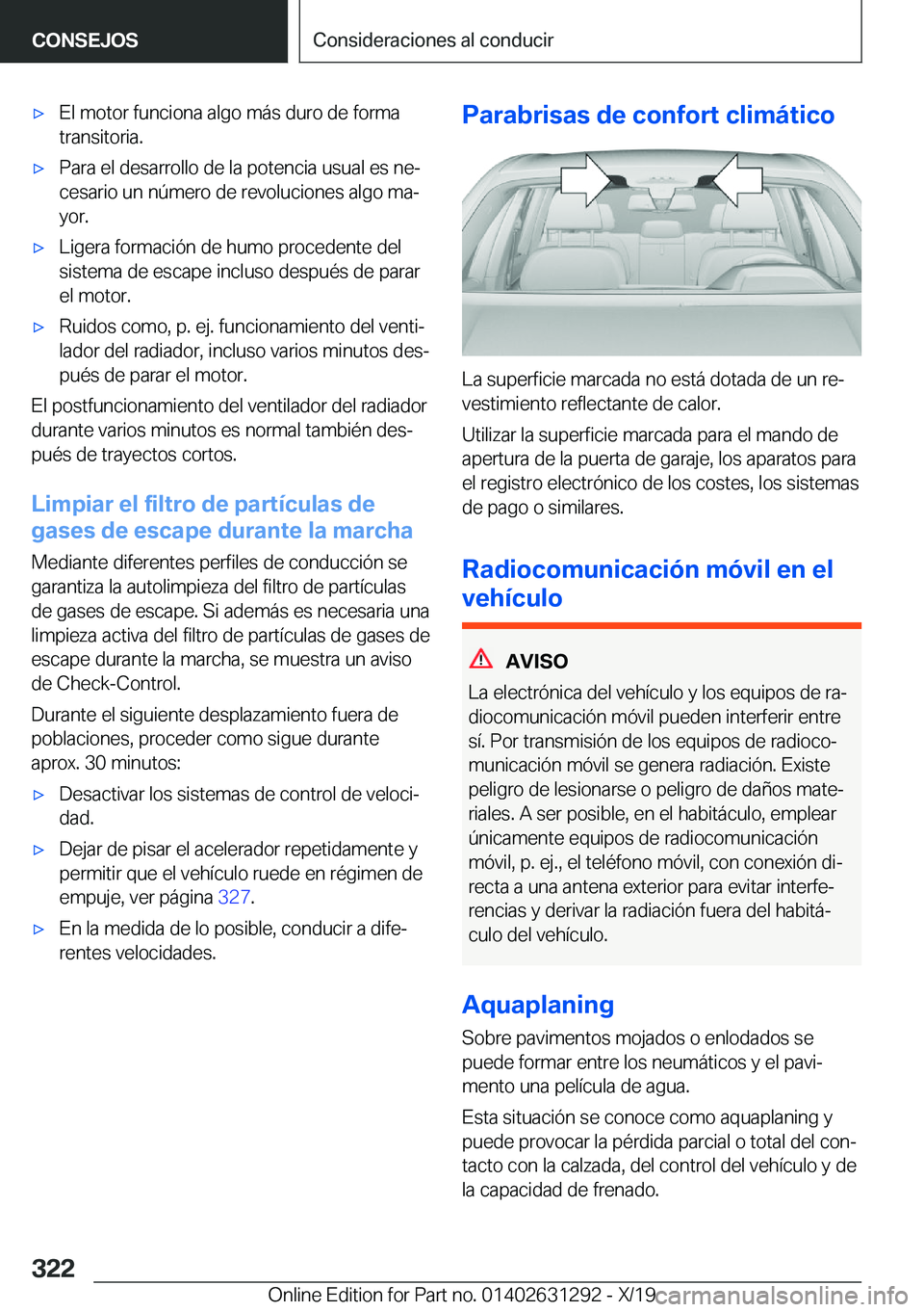 BMW M8 2020  Manuales de Empleo (in Spanish) x�E�l��m�o�t�o�r��f�u�n�c�i�o�n�a��a�l�g�o��m�