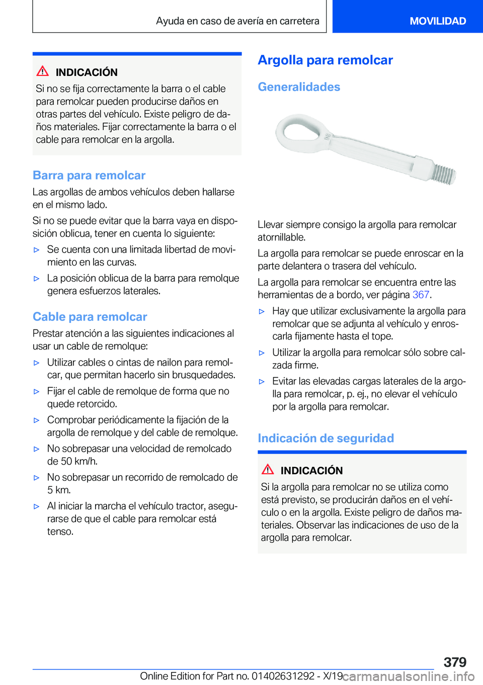 BMW M8 2020  Manuales de Empleo (in Spanish) �I�N�D�I�C�A�C�I�