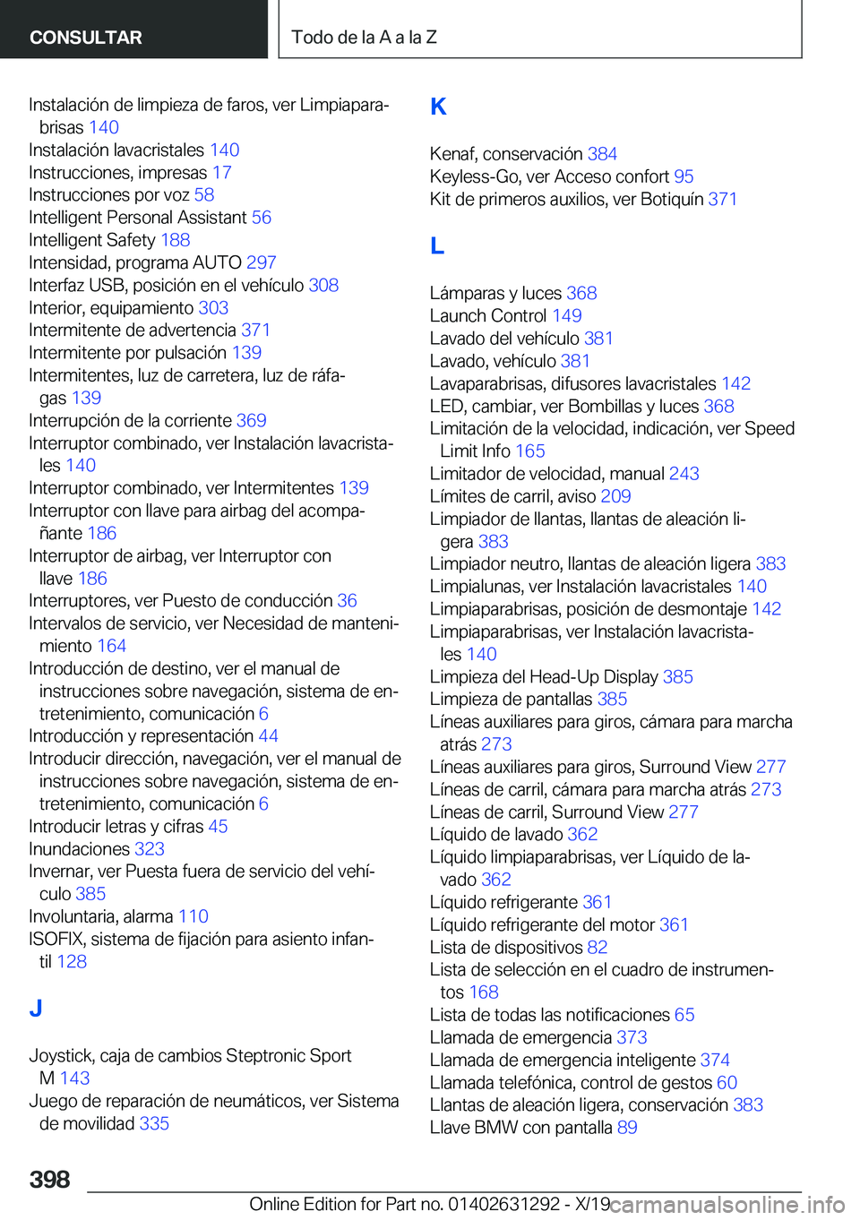 BMW M8 2020  Manuales de Empleo (in Spanish) �I�n�s�t�a�l�a�c�i�