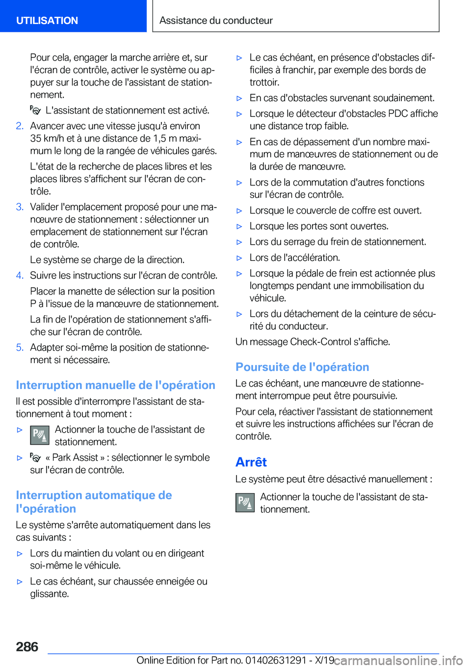 BMW M8 2020  Notices Demploi (in French) �P�o�u�r��c�e�l�a�,��e�n�g�a�g�e�r��l�a��m�a�r�c�h�e��a�r�r�i�è�r�e��e�t�,��s�u�r
�l�'�é�c�r�a�n��d�e��c�o�n�t�r�
