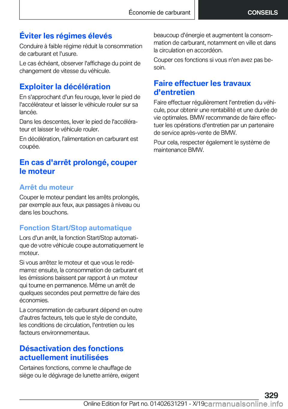 BMW M8 2020  Notices Demploi (in French) �