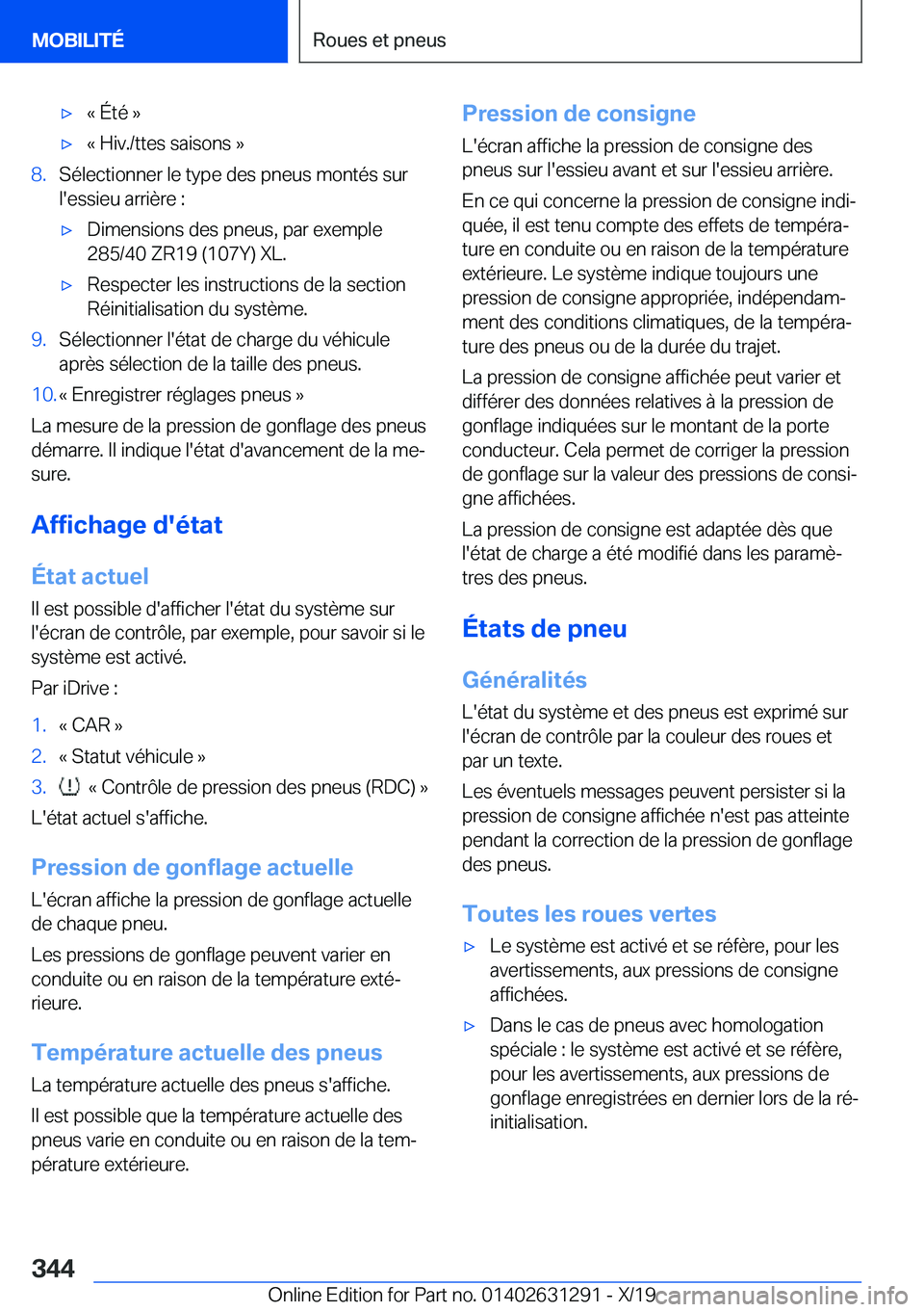 BMW M8 2020  Notices Demploi (in French) 'x�k��