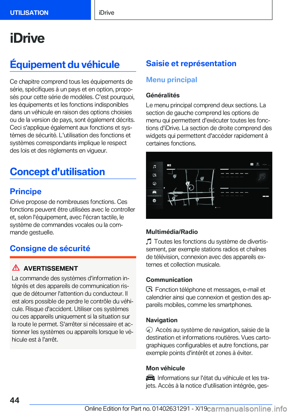 BMW M8 2020  Notices Demploi (in French) �i�D�r�i�v�e�