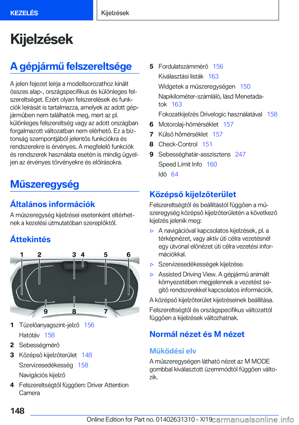 BMW M8 2020  Kezelési útmutató (in Hungarian) �K�i�j�e�l�z�