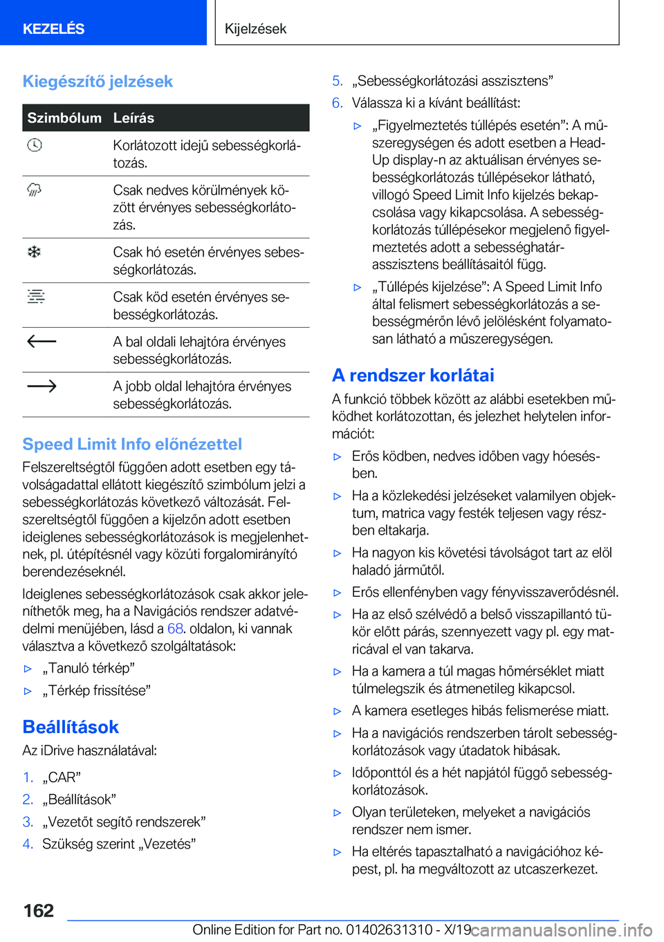 BMW M8 2020  Kezelési útmutató (in Hungarian) �K�i�e�g�