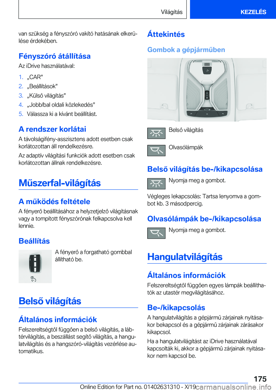 BMW M8 2020  Kezelési útmutató (in Hungarian) �v�a�n��s�z�