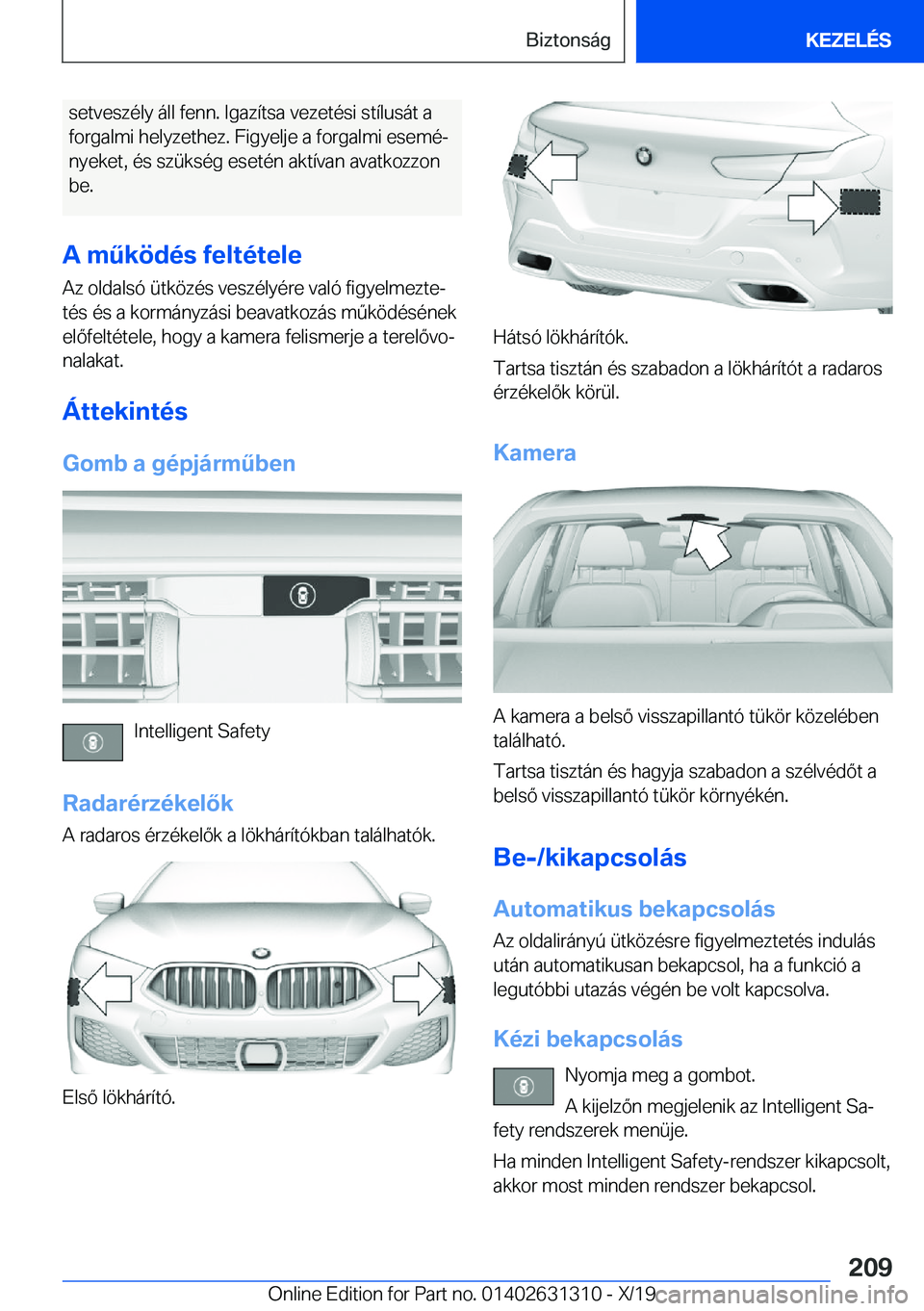 BMW M8 2020  Kezelési útmutató (in Hungarian) �s�e�t�v�e�s�z�