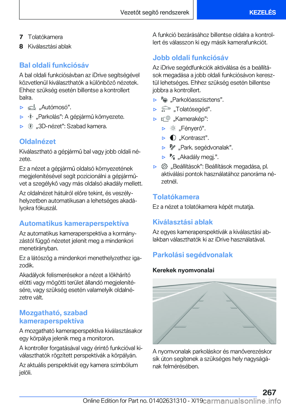BMW M8 2020  Kezelési útmutató (in Hungarian) �7�T�o�l�a�t�