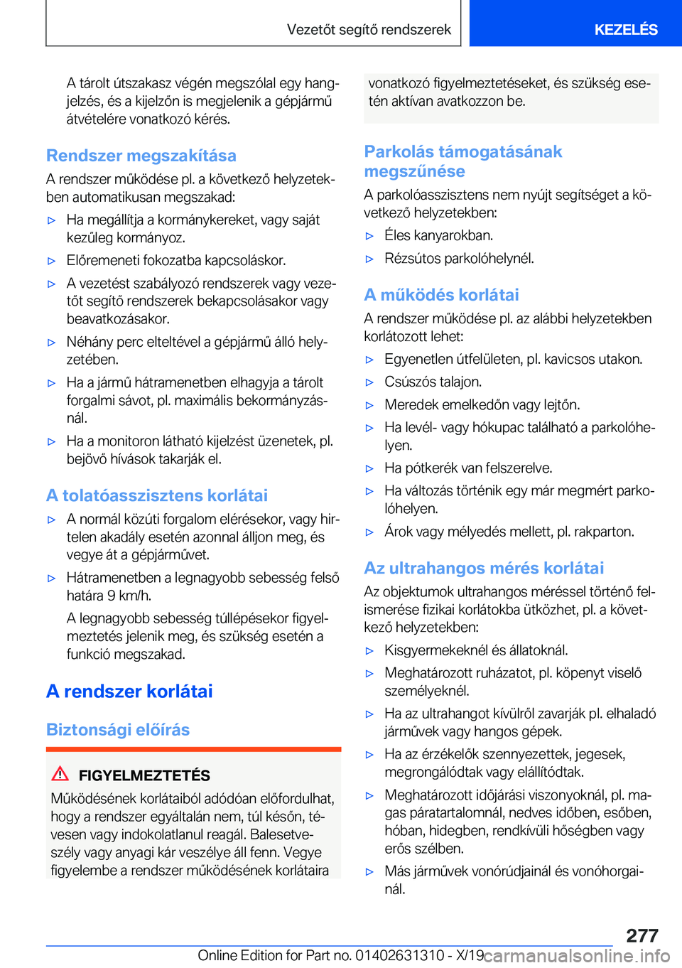 BMW M8 2020  Kezelési útmutató (in Hungarian) �A��t�