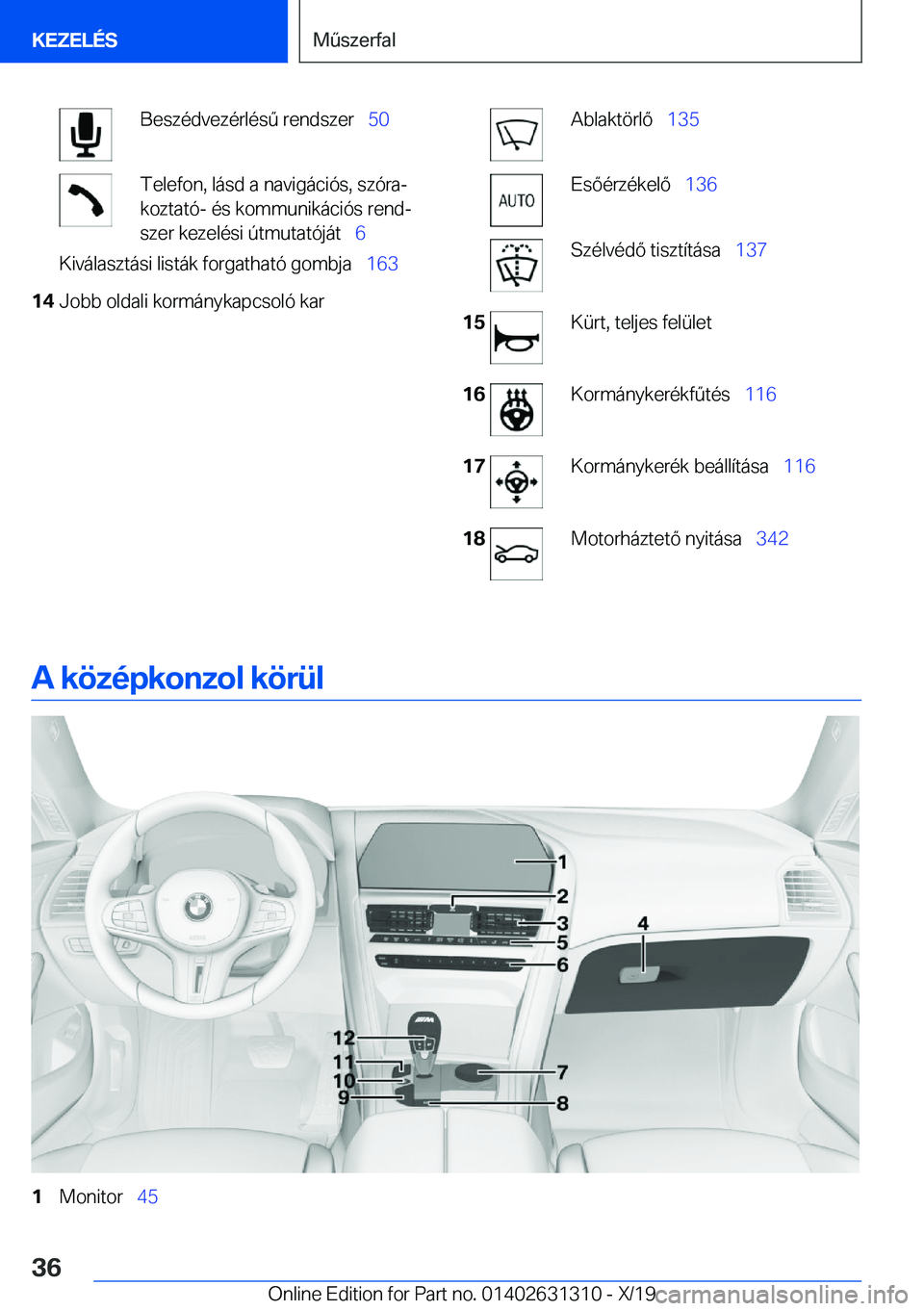 BMW M8 2020  Kezelési útmutató (in Hungarian) �B�e�s�z�