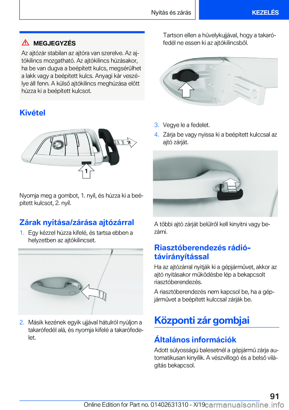 BMW M8 2020  Kezelési útmutató (in Hungarian) �M�E�G�J�E�G�Y�Z�