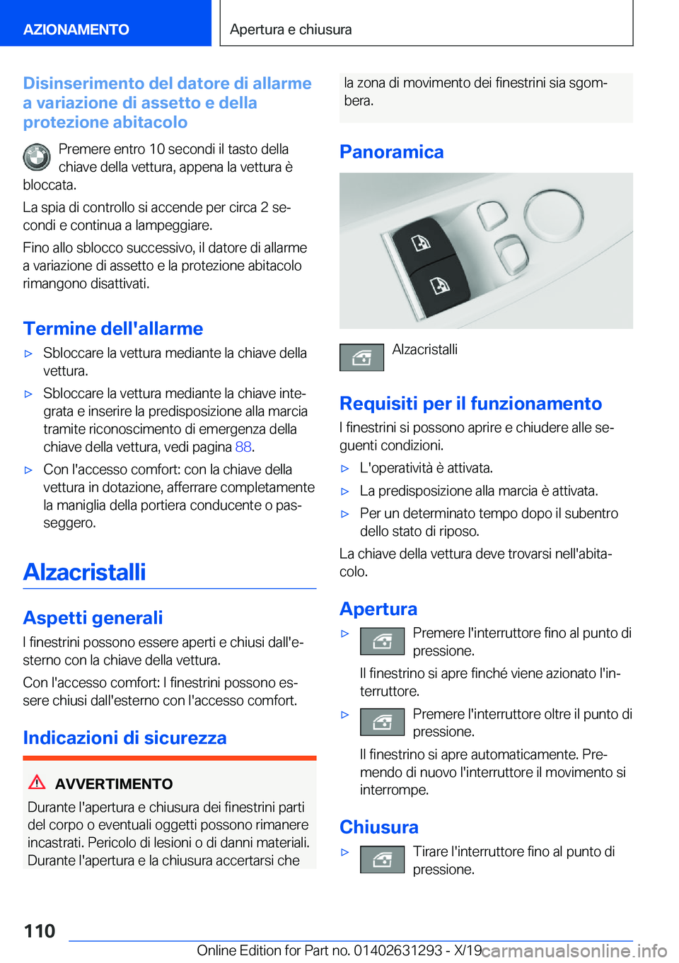 BMW M8 2020  Libretti Di Uso E manutenzione (in Italian) �D�i�s�i�n�s�e�r�i�m�e�n�t�o��d�e�l��d�a�t�o�r�e��d�i��a�l�l�a�r�m�e
�a��v�a�r�i�a�z�i�o�n�e��d�i��a�s�s�e�t�t�o��e��d�e�l�l�a
�p�r�o�t�e�z�i�o�n�e��a�b�i�t�a�c�o�l�o
�P�r�e�m�e�r�e��e�n�t�