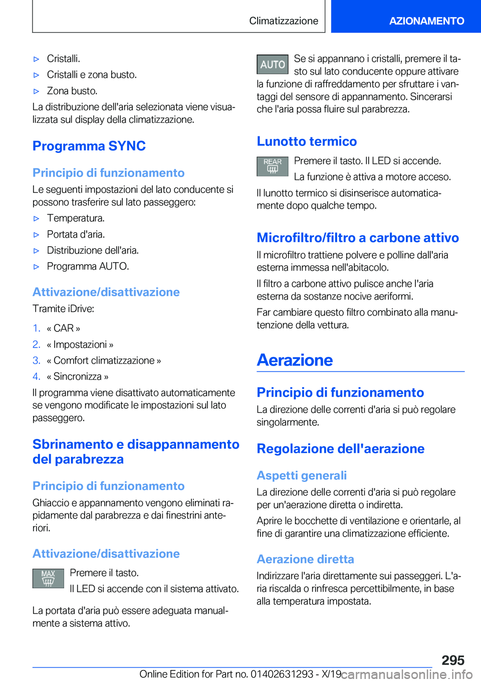 BMW M8 2020  Libretti Di Uso E manutenzione (in Italian) 'x�C�r�i�s�t�a�l�l�i�.'x�C�r�i�s�t�a�l�l�i��e��z�o�n�a��b�u�s�t�o�.'x�Z�o�n�a��b�u�s�t�o�.
�L�a��d�i�s�t�r�i�b�u�z�i�o�n�e��d�e�l�l�'�a�r�i�a��s�e�l�e�z�i�o�n�a�t�a��v�i�e�n�e�