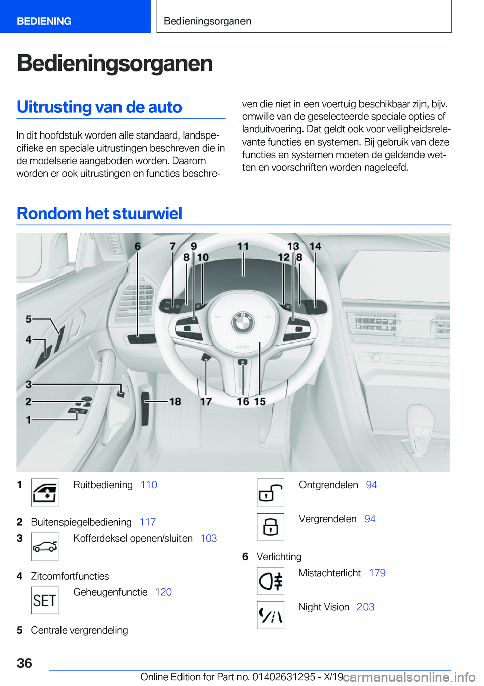 BMW M8 2020  Instructieboekjes (in Dutch) �B�e�d�i�e�n�i�n�g�s�o�r�g�a�n�e�n�U�i�t�r�u�s�t�i�n�g��v�a�n��d�e��a�u�t�o
�I�n��d�i�t��h�o�o�f�d�s�t�u�k��w�o�r�d�e�n��a�l�l�e��s�t�a�n�d�a�a�r�d�,��l�a�n�d�s�p�ej�c�i�f�i�e�k�e��e�n��s�