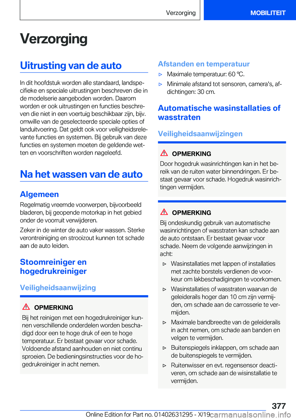 BMW M8 2020  Instructieboekjes (in Dutch) �V�e�r�z�o�r�g�i�n�g�U�i�t�r�u�s�t�i�n�g��v�a�n��d�e��a�u�t�o
�I�n��d�i�t��h�o�o�f�d�s�t�u�k��w�o�r�d�e�n��a�l�l�e��s�t�a�n�d�a�a�r�d�,��l�a�n�d�s�p�ej�c�i�f�i�e�k�e��e�n��s�p�e�c�i�a�l�e�