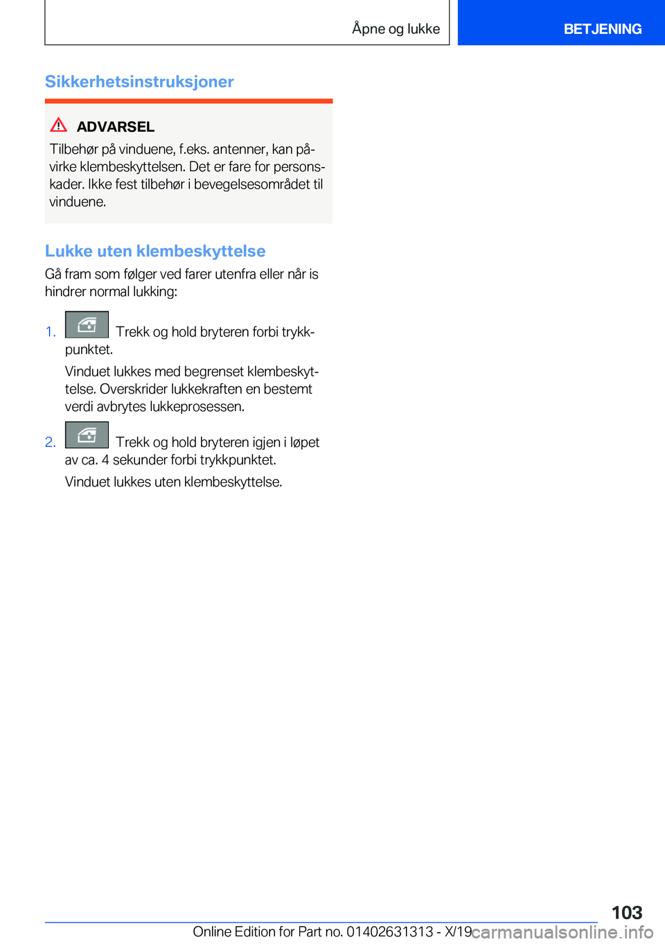 BMW M8 2020  InstruksjonsbØker (in Norwegian) �S�i�k�k�e�r�h�e�t�s�i�n�s�t�r�u�k�s�j�o�n�e�r
�A�D�V�A�R�S�E�L
�T�i�l�b�e�h�