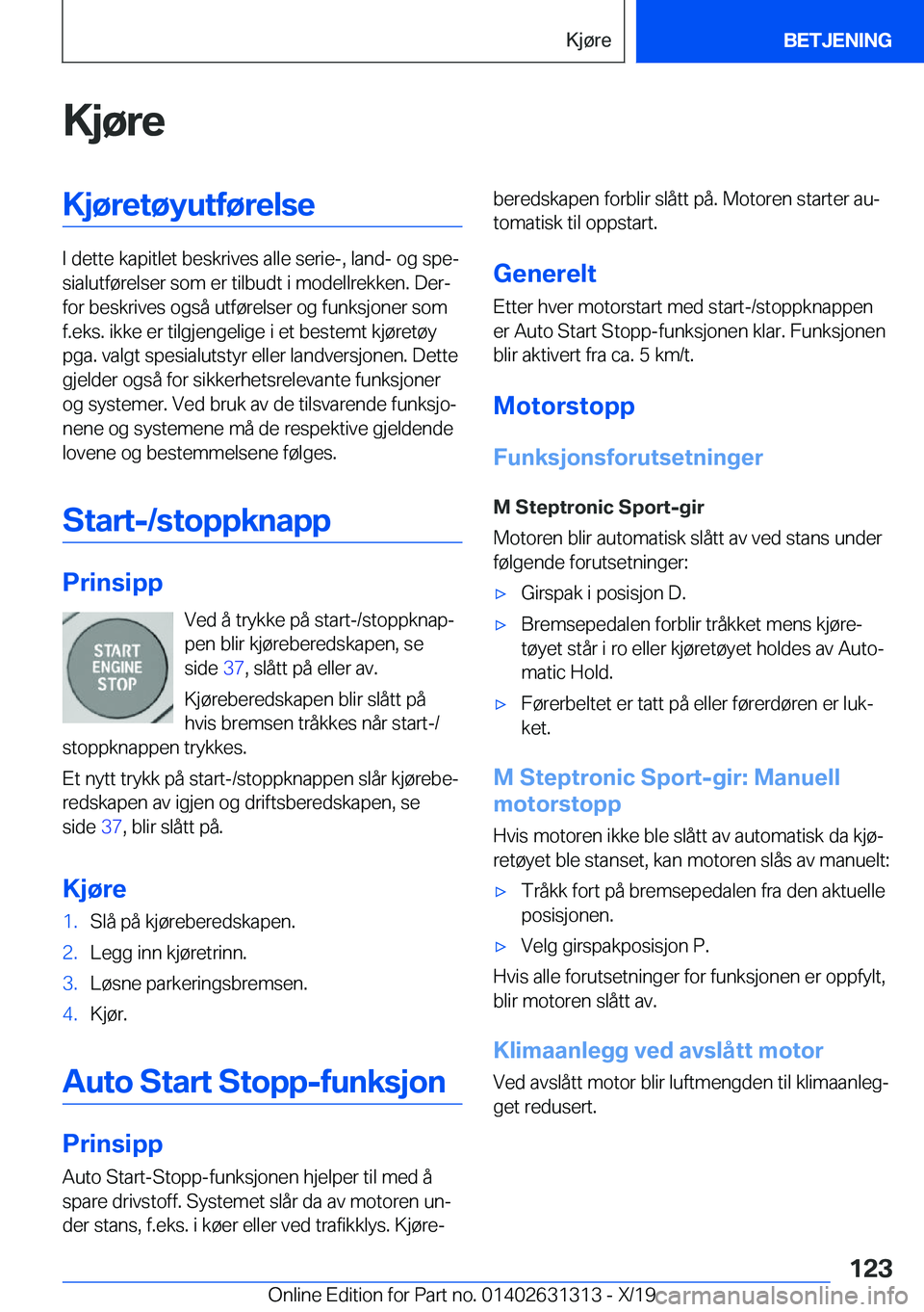 BMW M8 2020  InstruksjonsbØker (in Norwegian) �K�j�