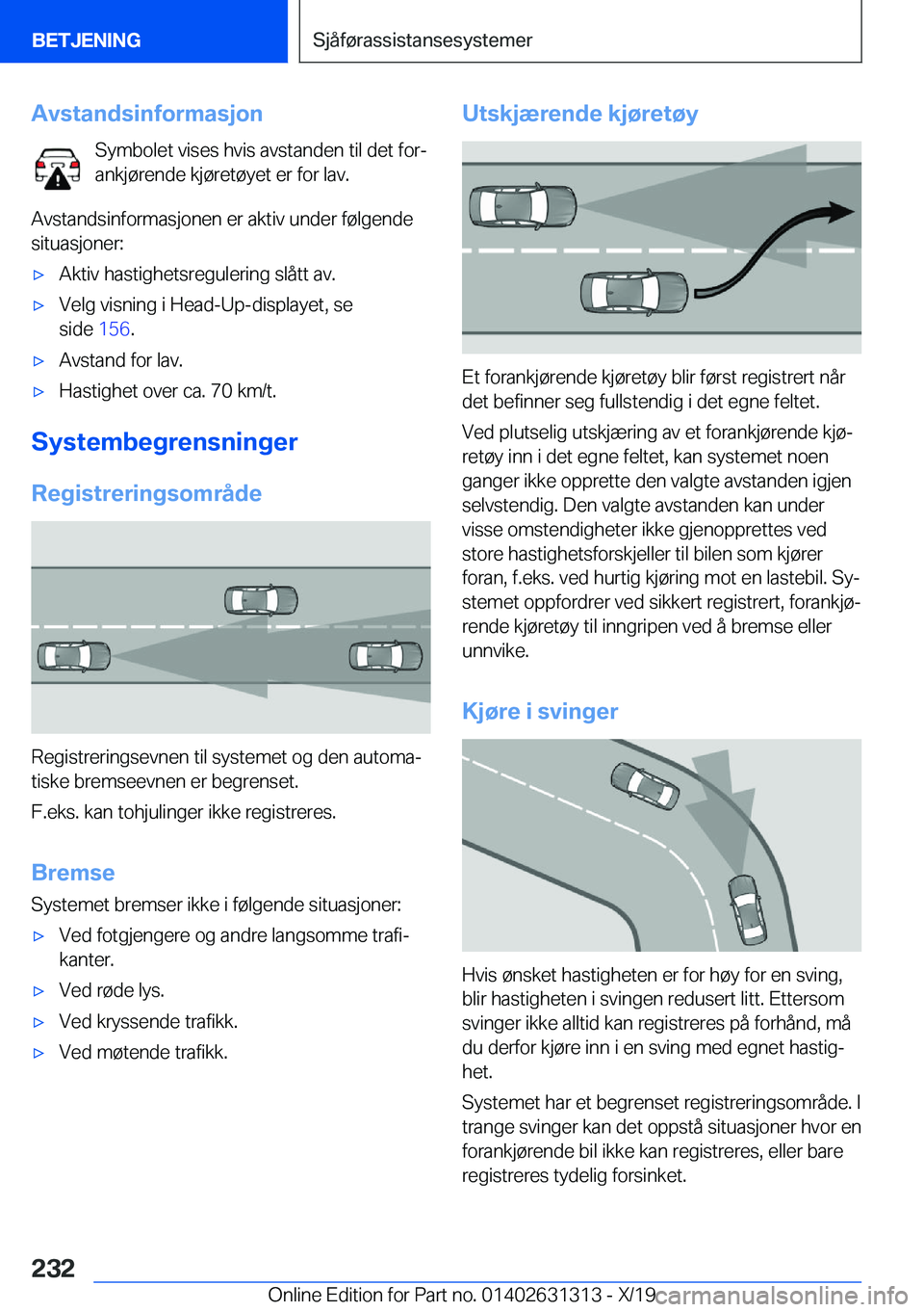 BMW M8 2020  InstruksjonsbØker (in Norwegian) �A�v�s�t�a�n�d�s�i�n�f�o�r�m�a�s�j�o�n�S�y�m�b�o�l�e�t��v�i�s�e�s��h�v�i�s��a�v�s�t�a�n�d�e�n��t�i�l��d�e�t��f�o�rj
�a�n�k�j�