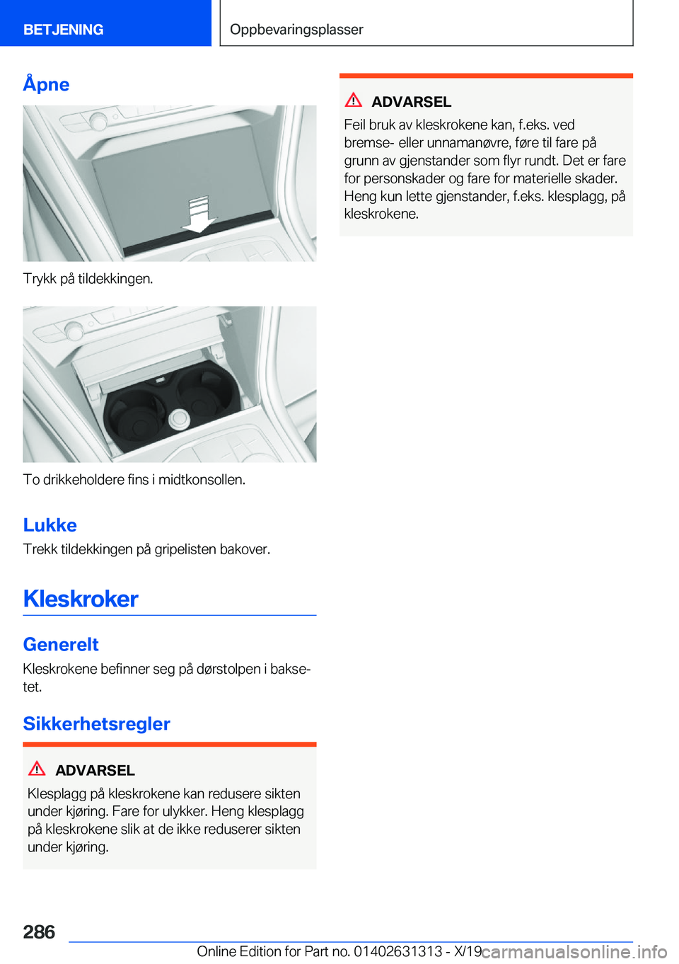 BMW M8 2020  InstruksjonsbØker (in Norwegian) �