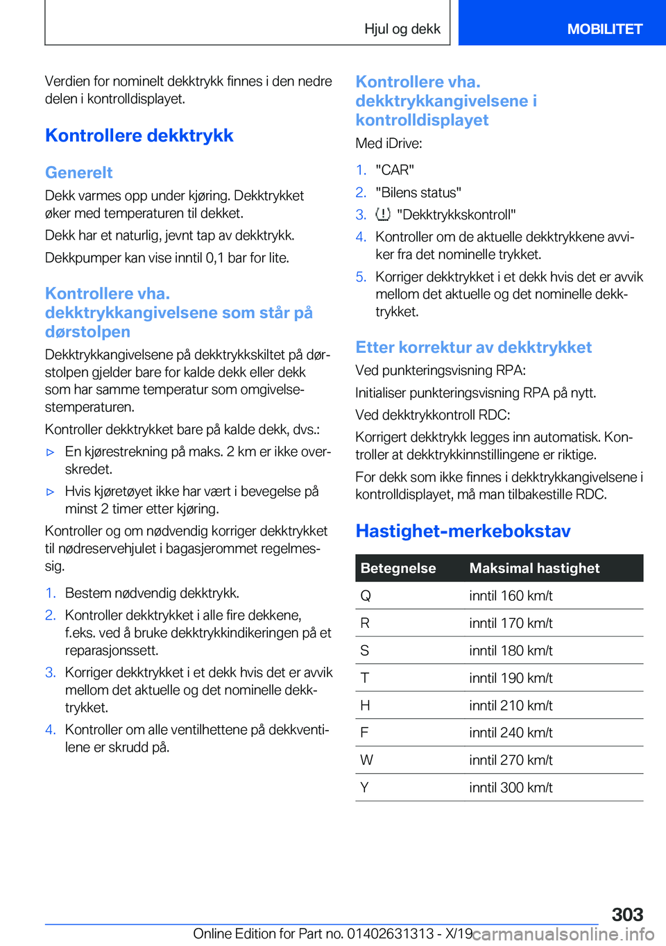 BMW M8 2020  InstruksjonsbØker (in Norwegian) �V�e�r�d�i�e�n��f�o�r��n�o�m�i�n�e�l�t��d�e�k�k�t�r�y�k�k��f�i�n�n�e�s��i��d�e�n��n�e�d�r�e�d�e�l�e�n��i��k�o�n�t�r�o�l�l�d�i�s�p�l�a�y�e�t�.
�K�o�n�t�r�o�l�l�e�r�e��d�e�k�k�t�r�y�k�k
�G�e�n