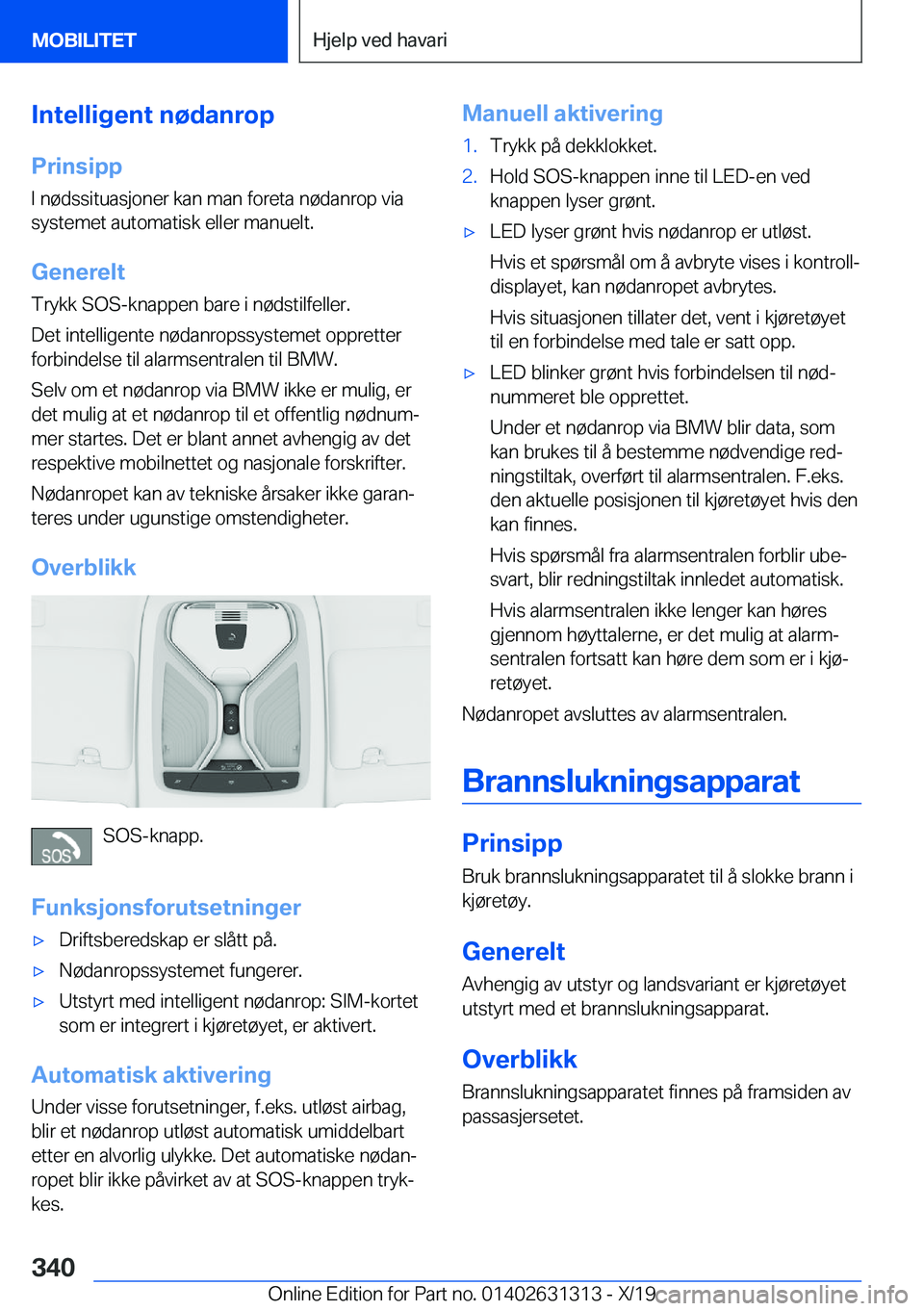 BMW M8 2020  InstruksjonsbØker (in Norwegian) �I�n�t�e�l�l�i�g�e�n�t��n�