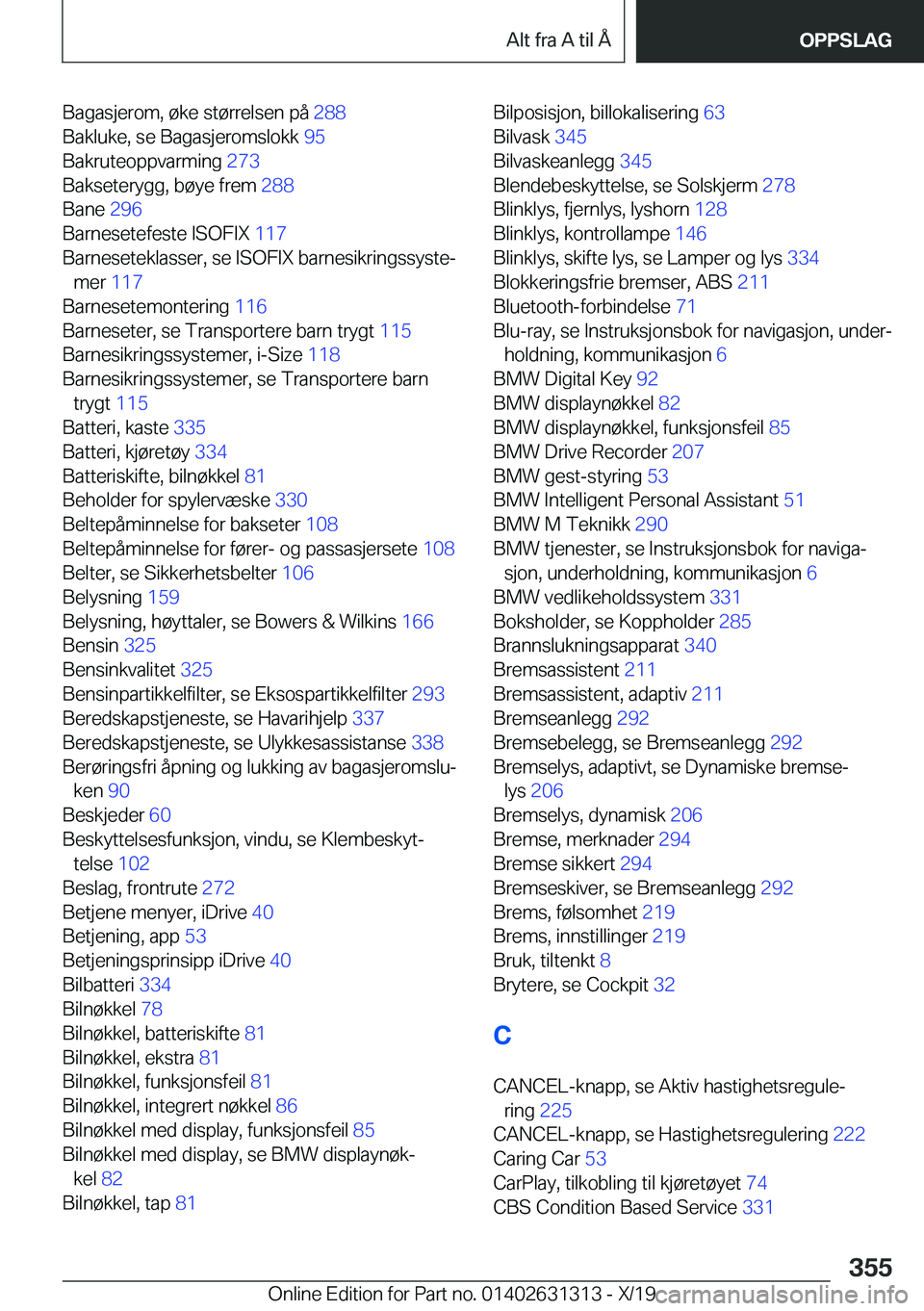 BMW M8 2020  InstruksjonsbØker (in Norwegian) �B�a�g�a�s�j�e�r�o�m�,��