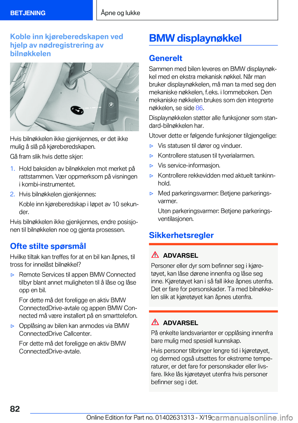 BMW M8 2020  InstruksjonsbØker (in Norwegian) �K�o�b�l�e��i�n�n��k�j�