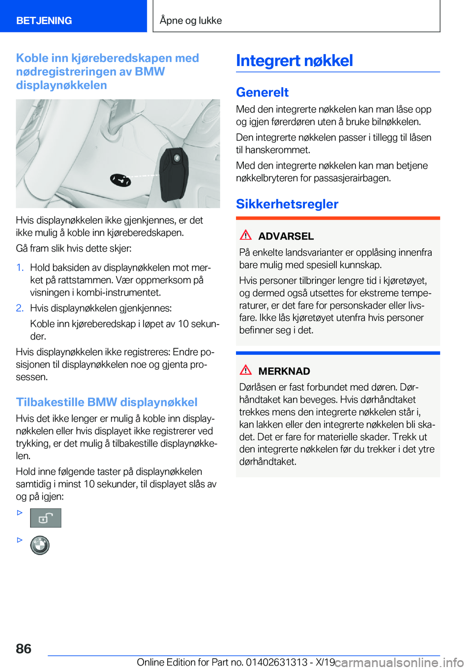 BMW M8 2020  InstruksjonsbØker (in Norwegian) �K�o�b�l�e��i�n�n��k�j�