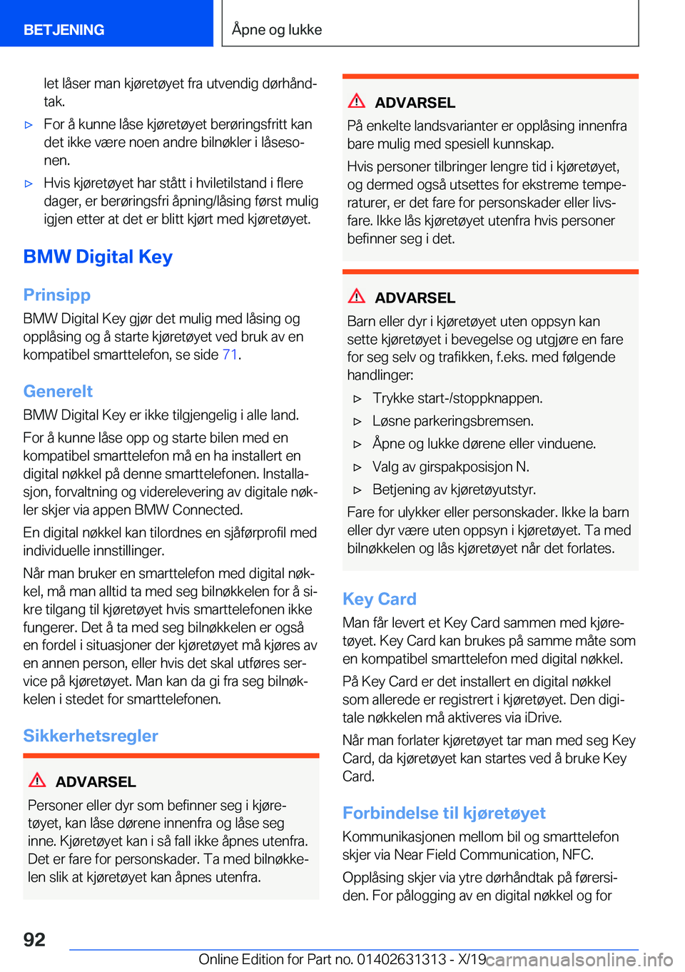 BMW M8 2020  InstruksjonsbØker (in Norwegian) �l�e�t��l�å�s�e�r��m�a�n��k�j�