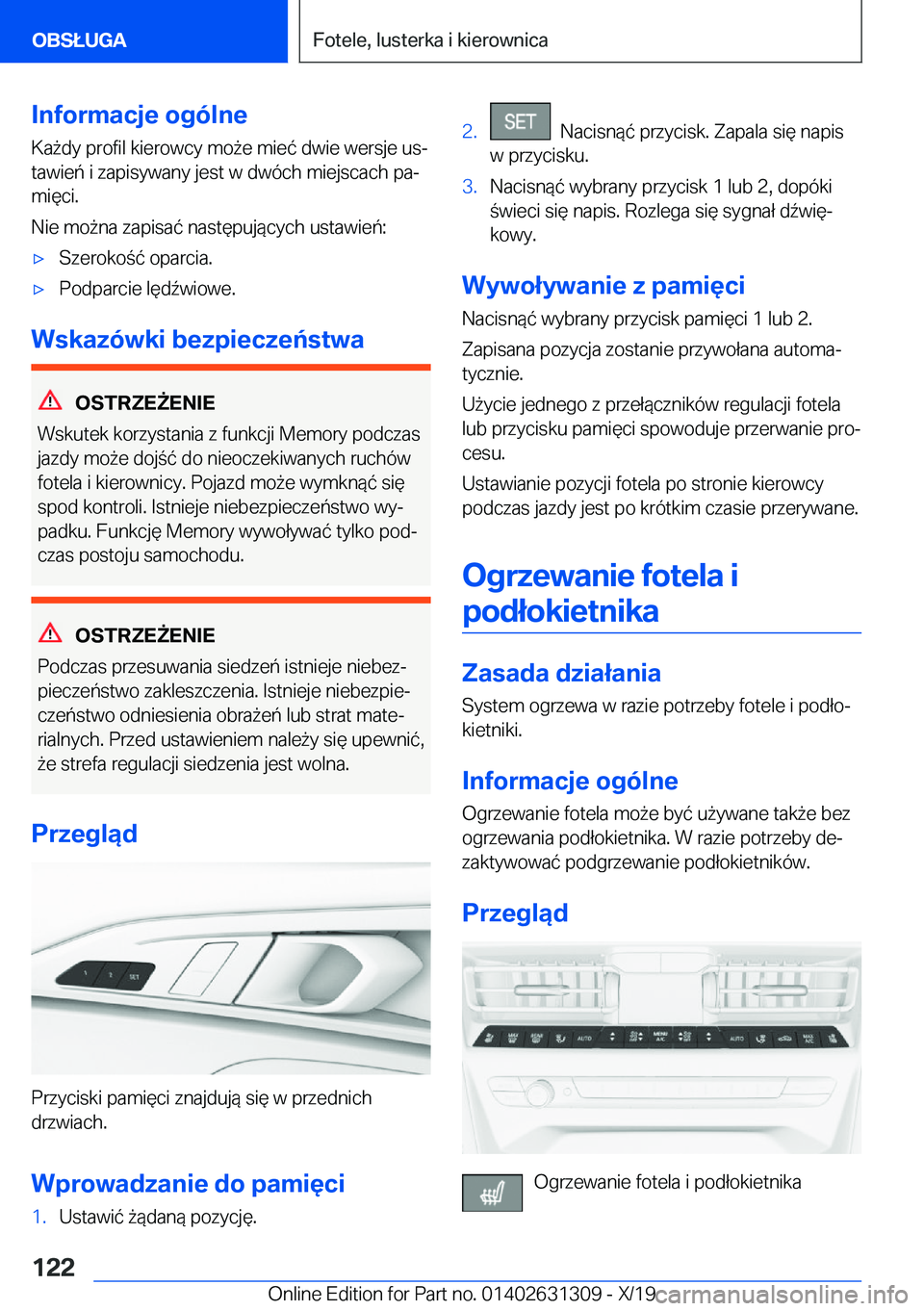BMW M8 2020  Instrukcja obsługi (in Polish) �I�n�f�o�r�m�a�c�j�e��o�g�