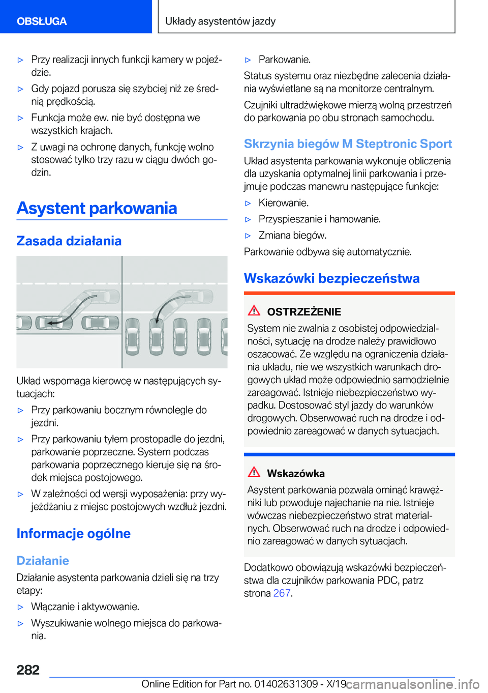 BMW M8 2020  Instrukcja obsługi (in Polish) 'x�P�r�z�y��r�e�a�l�i�z�a�c�j�i��i�n�n�y�c�h��f�u�n�k�c�j�i��k�a�m�e�r�y��w��p�o�j�e7j�d�z�i�e�.'x�G�d�y��p�o�j�a�z�d��p�o�r�u�s�z�a��s�i�