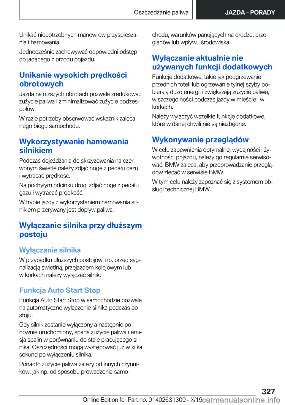 BMW M8 2020  Instrukcja obsługi (in Polish) �U�n�i�k�a�