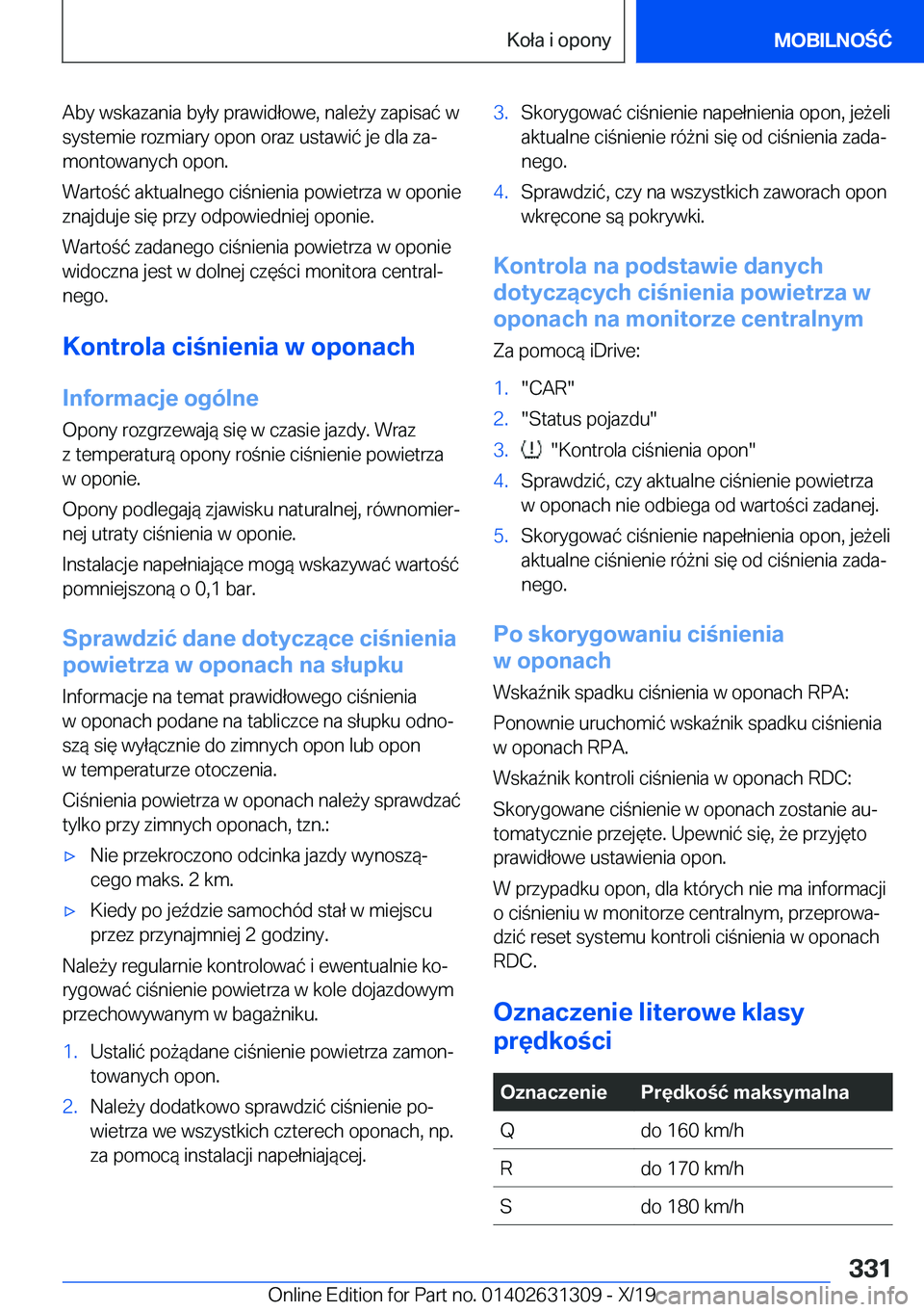 BMW M8 2020  Instrukcja obsługi (in Polish) �A�b�y��w�s�k�a�z�a�n�i�a��b�y�ł�y��p�r�a�w�i�d�ł�o�w�e�,��n�a�l�e9�y��z�a�p�i�s�a�