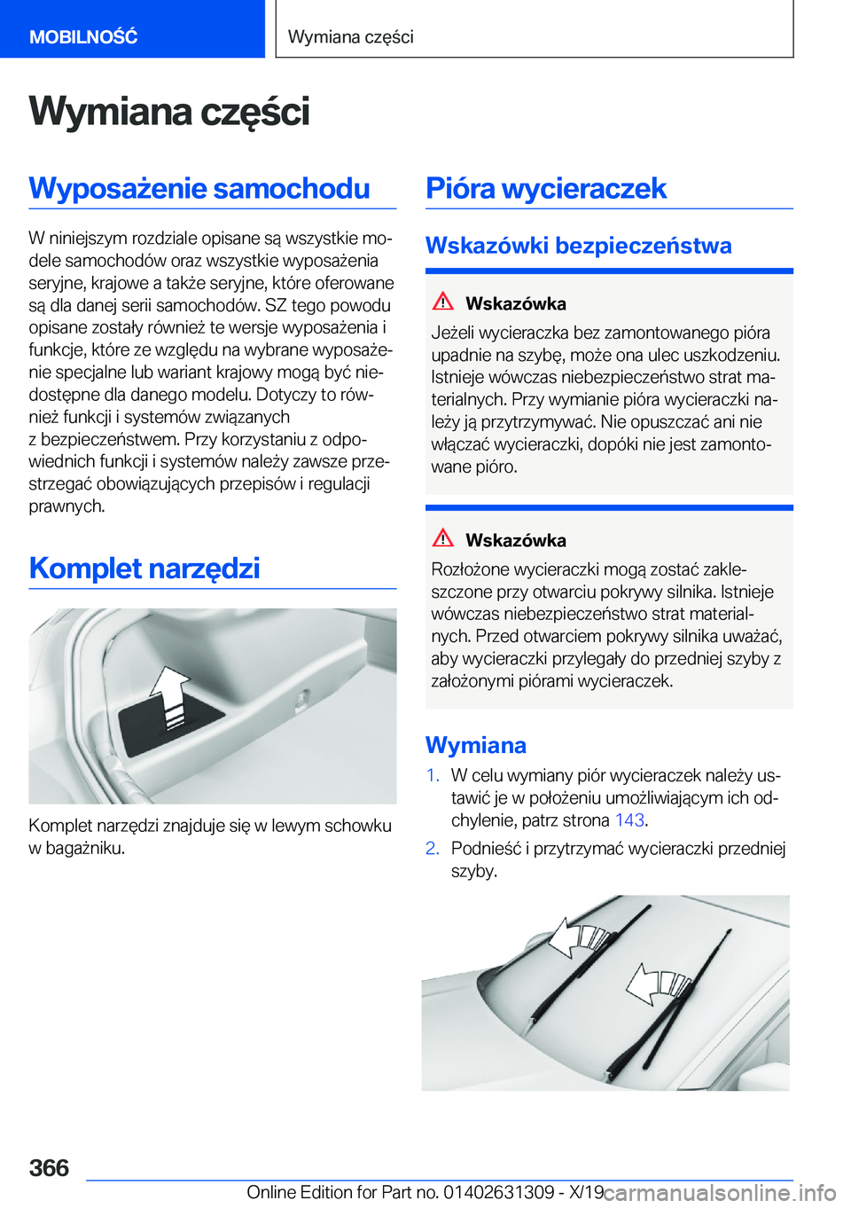 BMW M8 2020  Instrukcja obsługi (in Polish) �W�y�m�i�a�n�a��c�z�