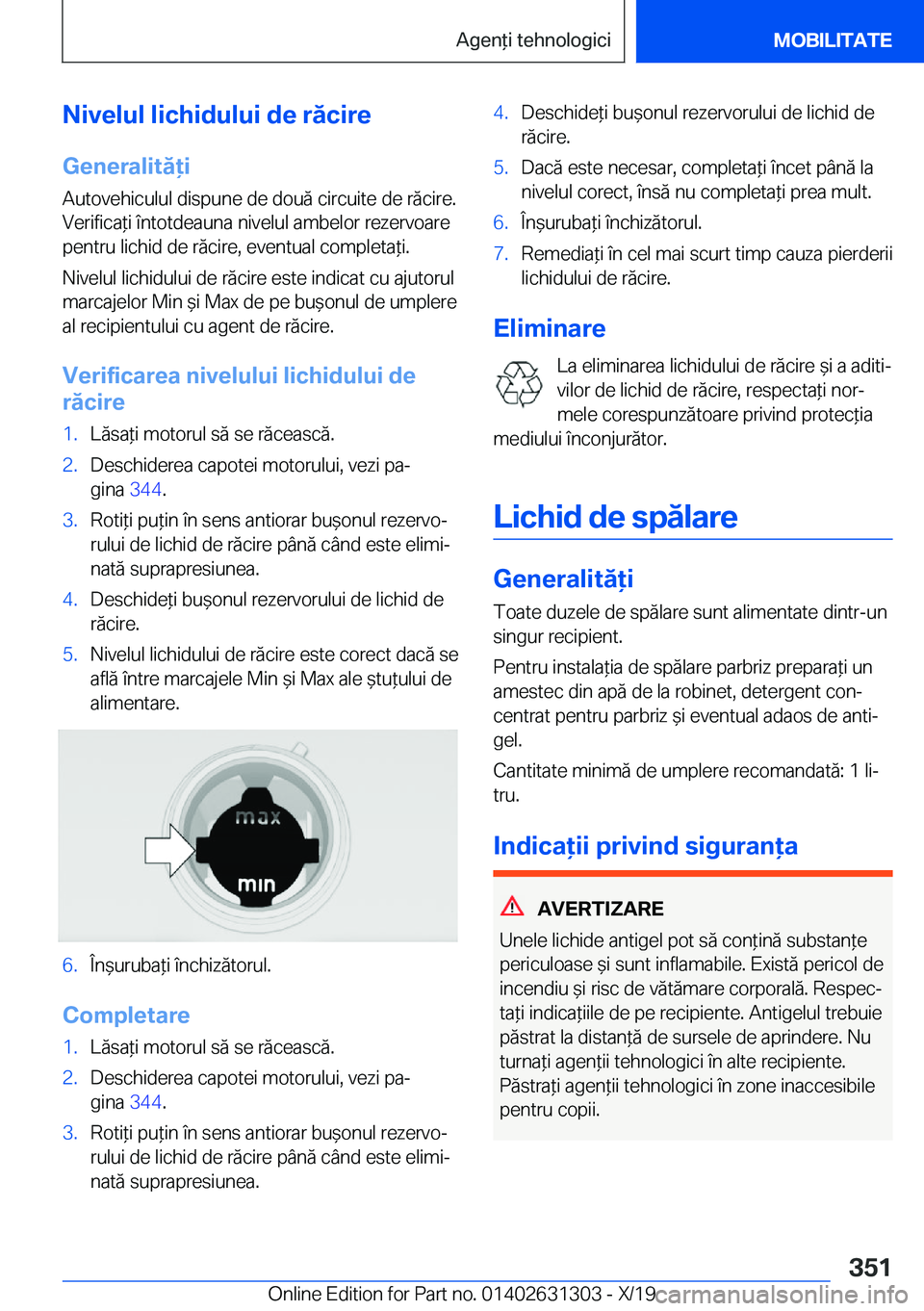 BMW M8 2020  Ghiduri De Utilizare (in Romanian) �N�i�v�e�l�u�l��l�i�c�h�i�d�u�l�u�i��d�e��r�