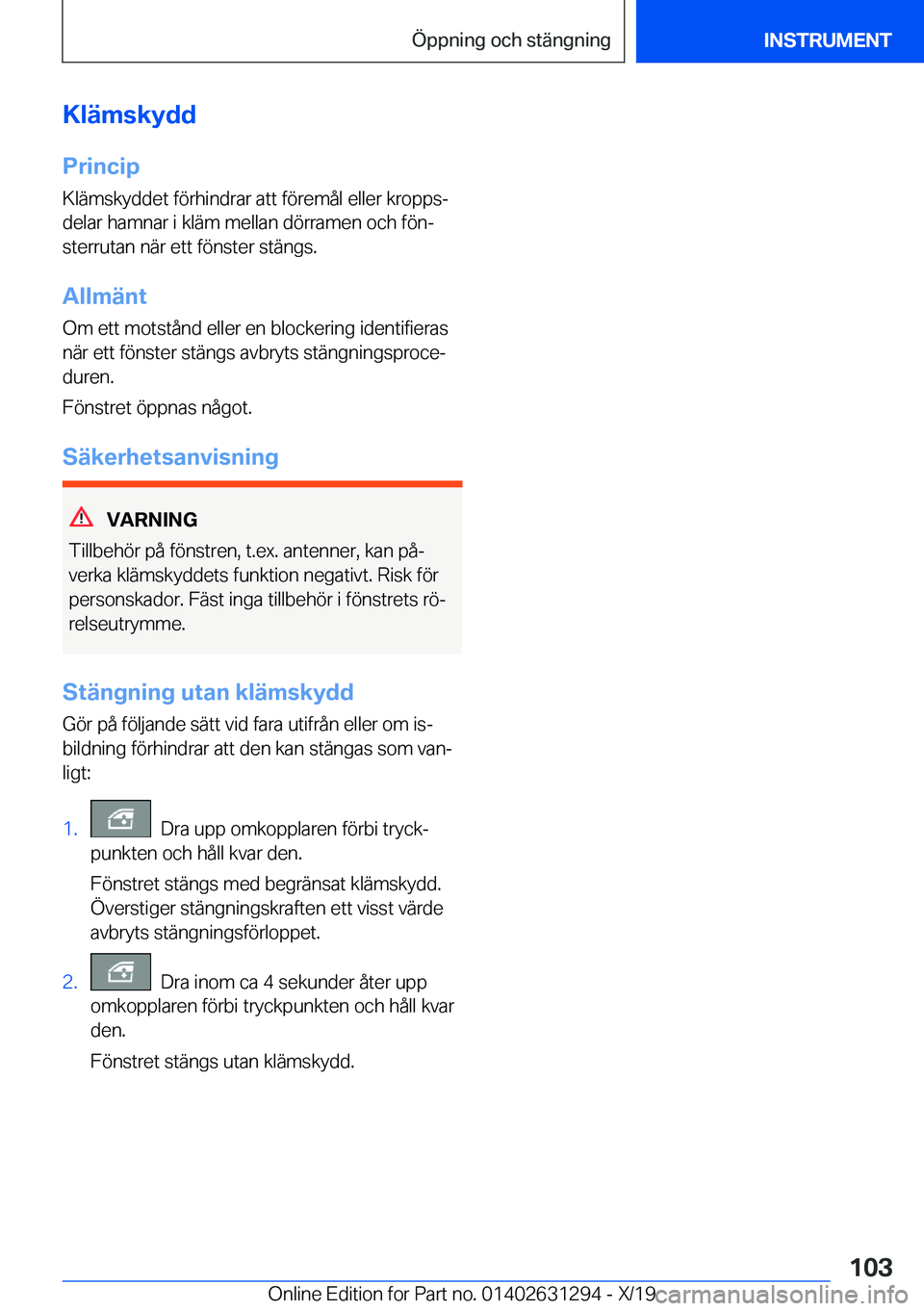 BMW M8 2020  InstruktionsbÖcker (in Swedish) �K�l�ä�m�s�k�y�d�d
�P�r�i�n�c�i�p �K�l�ä�m�s�k�y�d�d�e�t��f�
