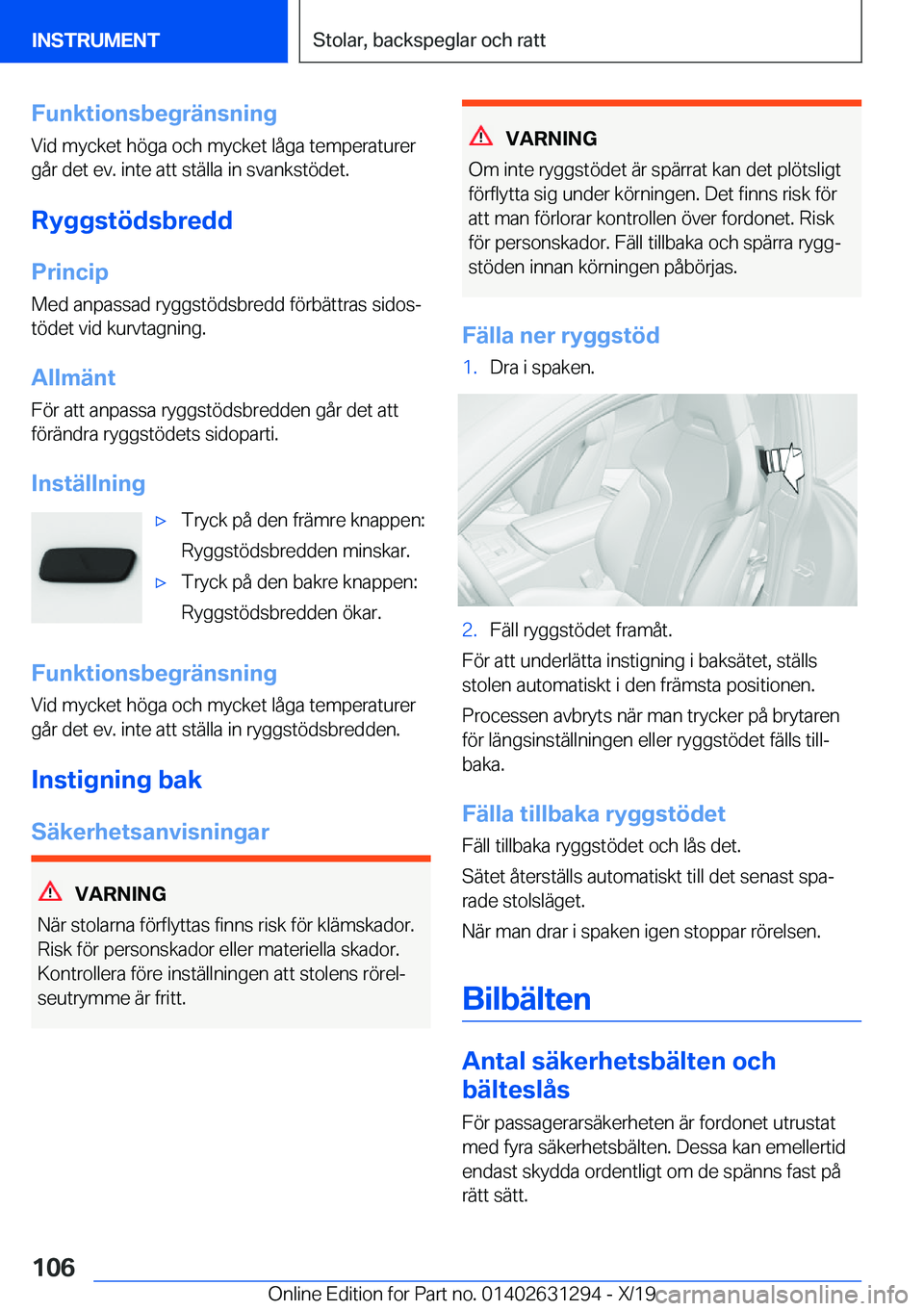 BMW M8 2020  InstruktionsbÖcker (in Swedish) �F�u�n�k�t�i�o�n�s�b�e�g�r�ä�n�s�n�i�n�g
�V�i�d��m�y�c�k�e�t��h�