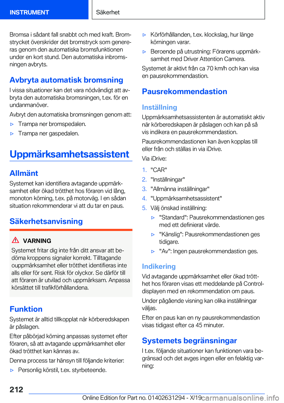 BMW M8 2020  InstruktionsbÖcker (in Swedish) �B�r�o�m�s�a��i��s�å�d�a�n�t��f�a�l�l��s�n�a�b�b�t��o�c�h��m�e�d��k�r�a�f�t�.��B�r�o�mj
�s�t�r�y�c�k�e�t��