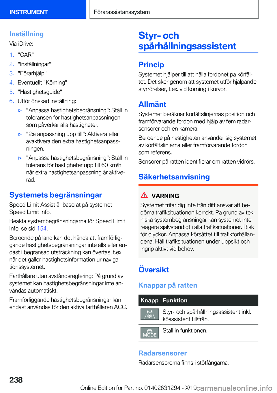 BMW M8 2020  InstruktionsbÖcker (in Swedish) �I�n�s�t�ä�l�l�n�i�n�g
�V�i�a��i�D�r�i�v�e�:�1�.��C�A�R��2�.��I�n�s�t�ä�l�l�n�i�n�g�a�r��3�.��F�
