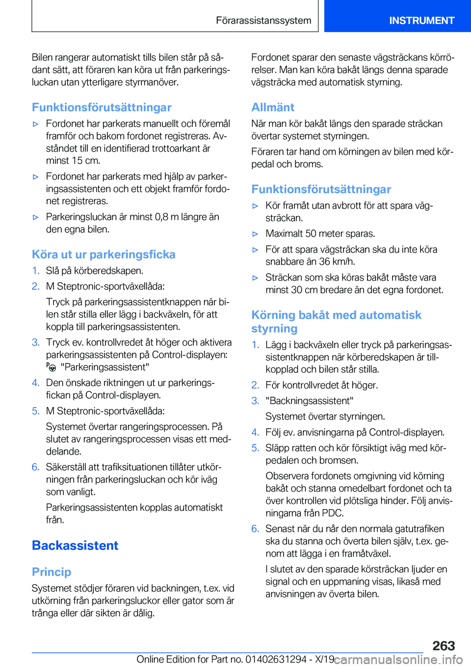 BMW M8 2020  InstruktionsbÖcker (in Swedish) �B�i�l�e�n��r�a�n�g�e�r�a�r��a�u�t�o�m�a�t�i�s�k�t��t�i�l�l�s��b�i�l�e�n��s�t�å�r��p�å��s�åj�d�a�n�t��s�ä�t�t�,��a�t�t��f�
