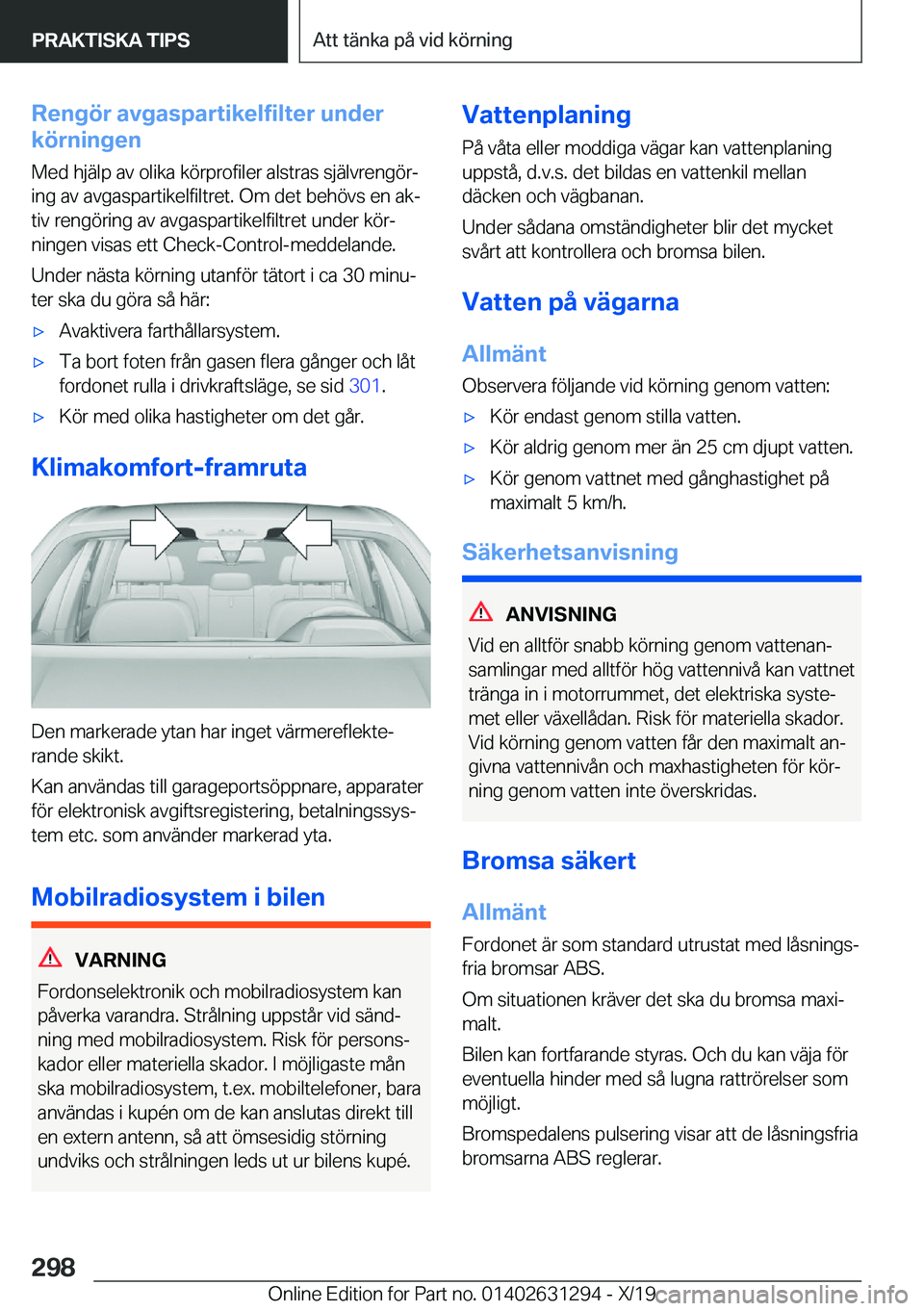 BMW M8 2020  InstruktionsbÖcker (in Swedish) �R�e�n�g�