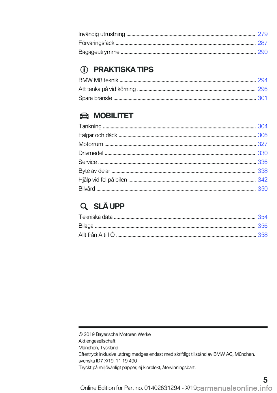 BMW M8 2020  InstruktionsbÖcker (in Swedish) �I�n�v�ä�n�d�i�g��u�t�r�u�s�t�n�i�n�g��.�.�.�.�.�.�.�.�.�.�.�.�.�.�.�.�.�.�.�.�.�.�.�.�.�.�.�.�.�.�.�.�.�.�.�.�.�.�.�.�.�.�.�.�.�.�.�.�.�.�.�.�.�.�.�.�.�.�.�.�.�.�.�.�.�.�.�.�.�.�.�.�.�.�.�.�.�.�.�