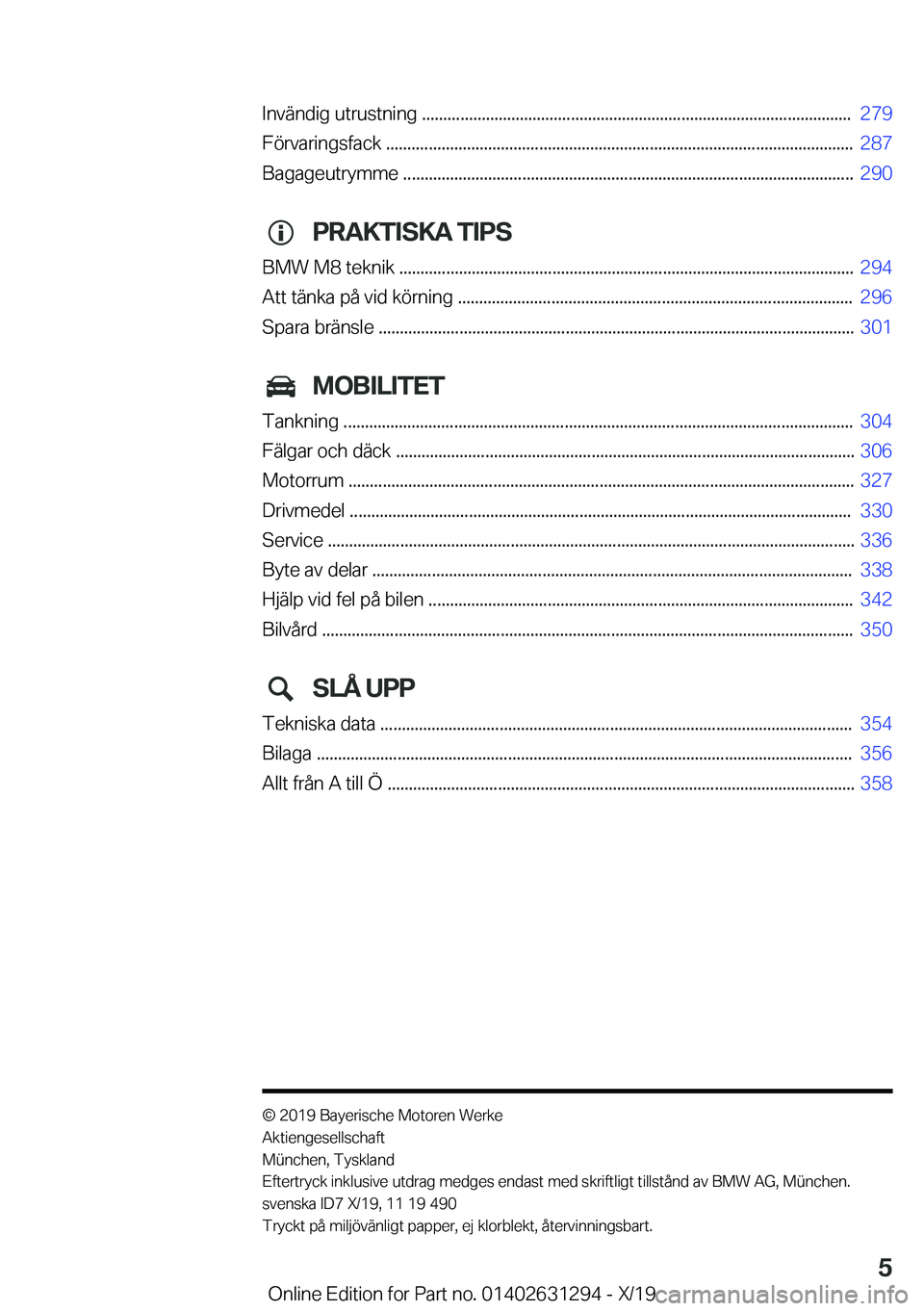 BMW M8 2020  InstruktionsbÖcker (in Swedish) �I�n�v�ä�n�d�i�g��u�t�r�u�s�t�n�i�n�g��.�.�.�.�.�.�.�.�.�.�.�.�.�.�.�.�.�.�.�.�.�.�.�.�.�.�.�.�.�.�.�.�.�.�.�.�.�.�.�.�.�.�.�.�.�.�.�.�.�.�.�.�.�.�.�.�.�.�.�.�.�.�.�.�.�.�.�.�.�.�.�.�.�.�.�.�.�.�.�